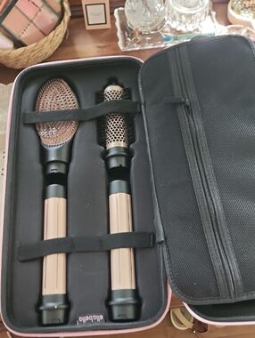 Ellabella Rose Gold 2-Piece Women’s Hot Air Brush Set - Rose Gold/Black